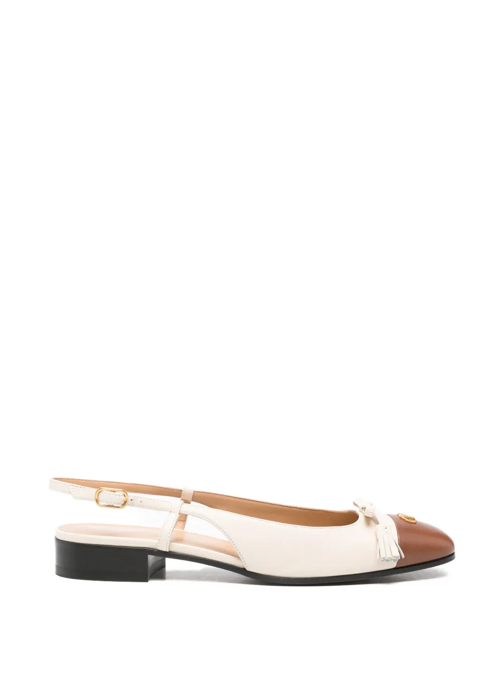 Valentino Garavani Pre-Owned VLogo-Signature tassel-detal slingback pumps - Nude