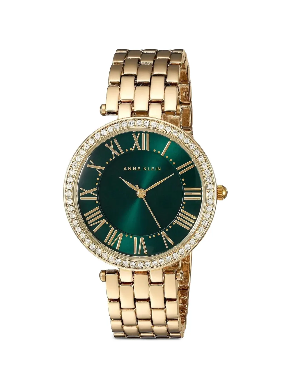 ANNE KLEIN crystal-embellished 34mm watch - Verde