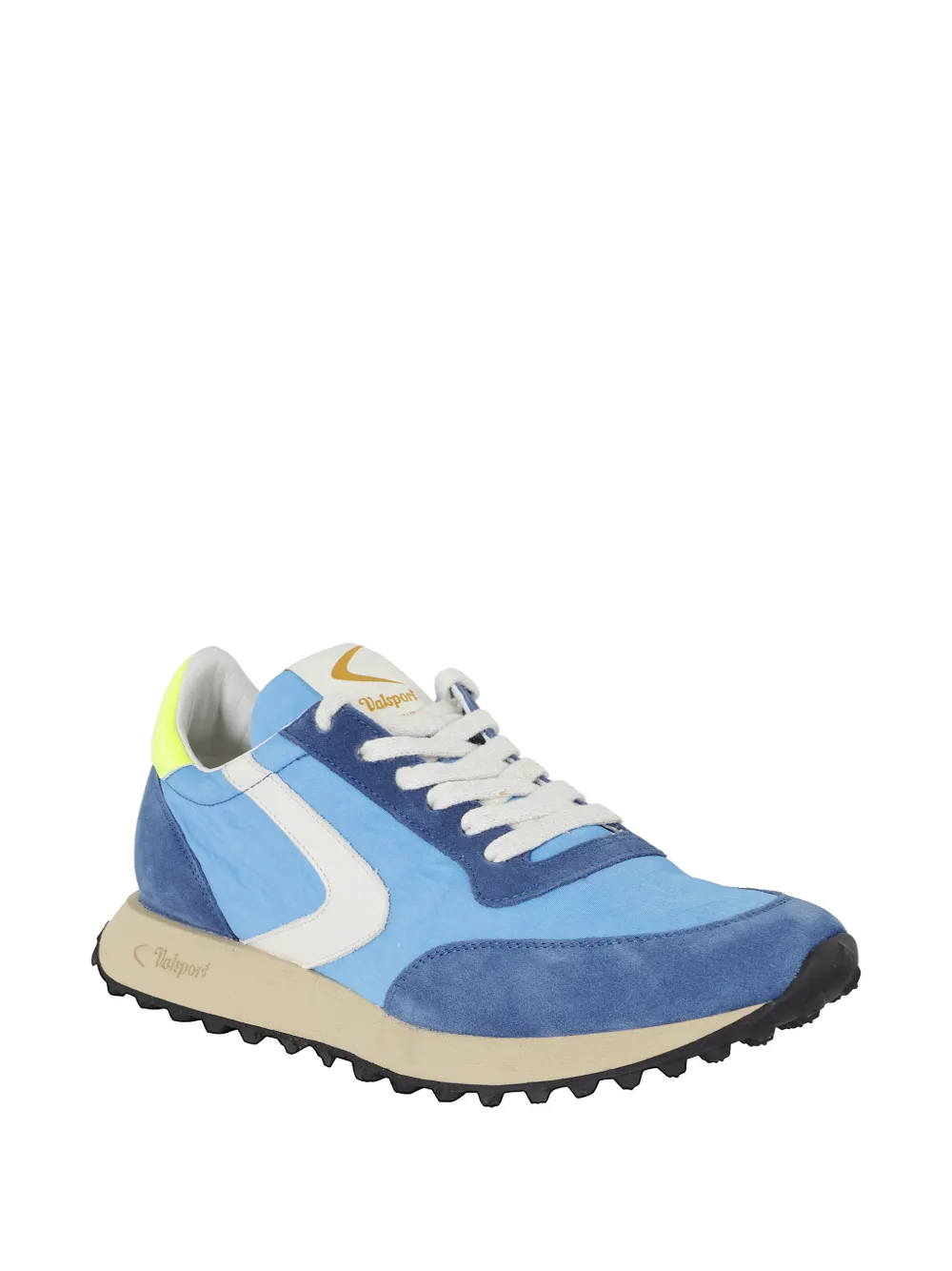 Valsport Start Heritage suede-panelled low-top sneakers Blauw