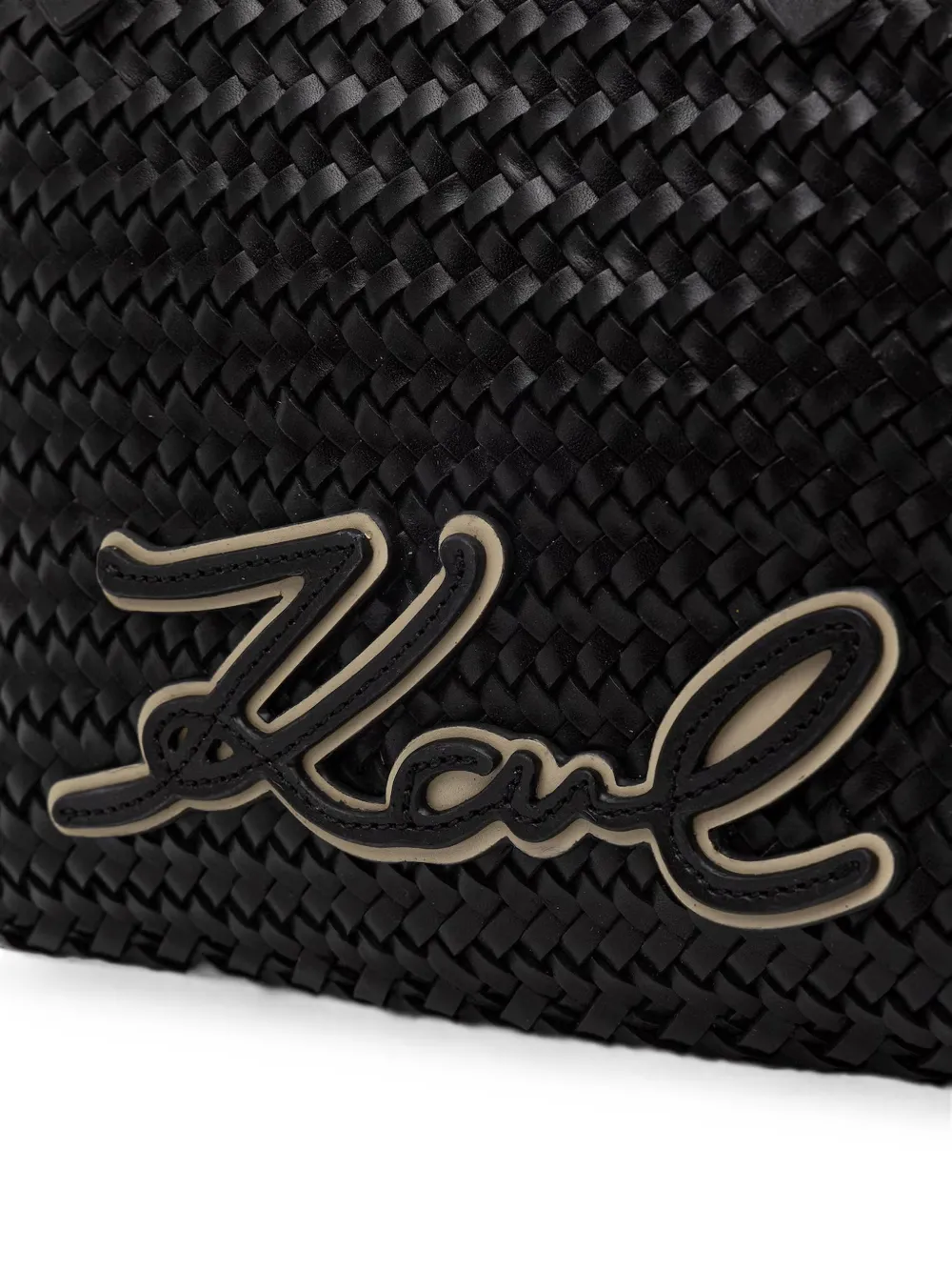 Karl Lagerfeld K Signature gevlochten shopper Zwart