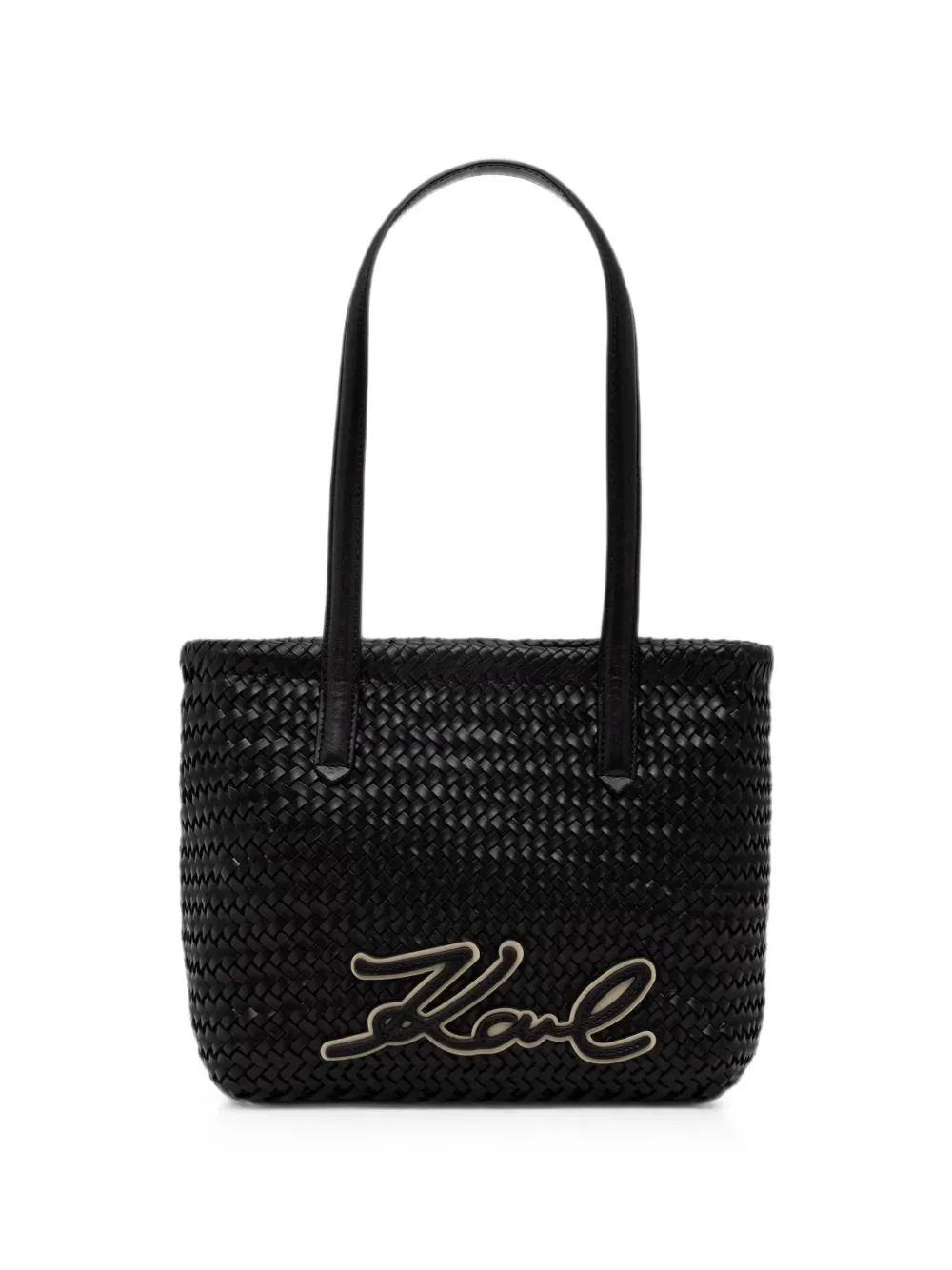 Karl Lagerfeld K/Signature braided tote bag - Schwarz