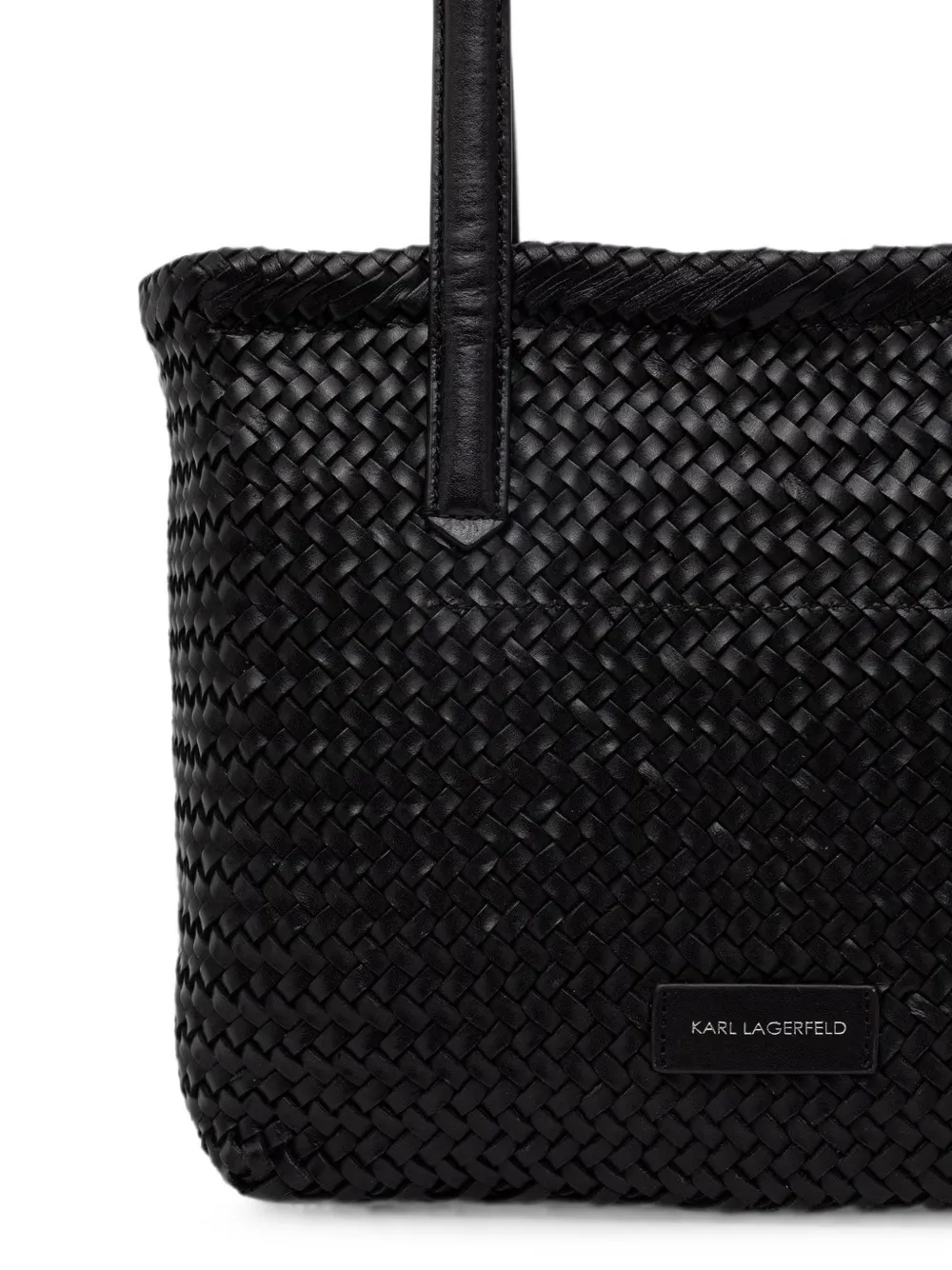 Karl Lagerfeld K Signature gevlochten shopper Zwart