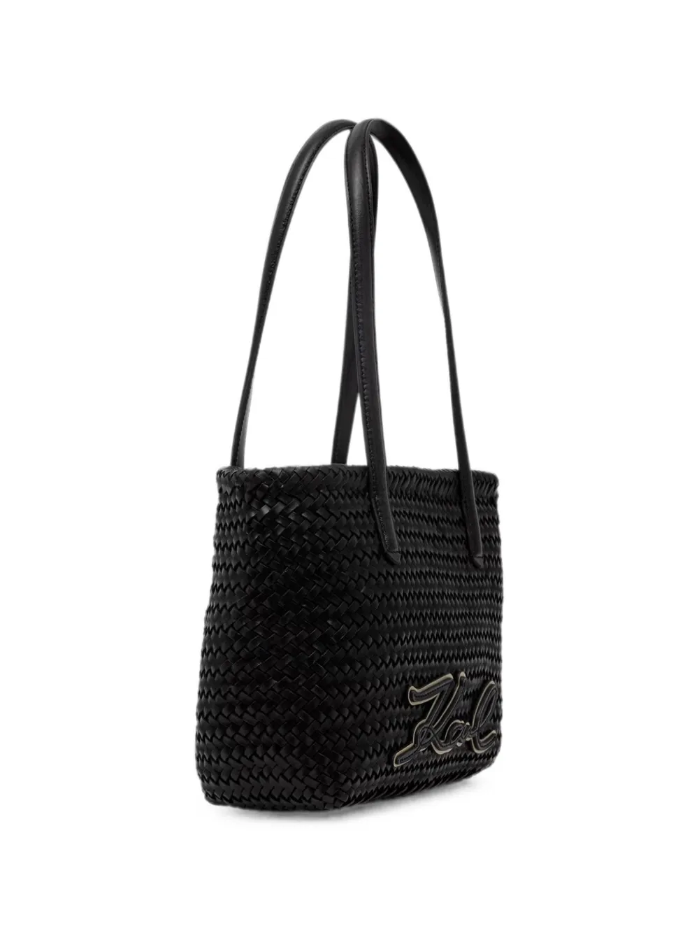 Karl Lagerfeld K Signature gevlochten shopper Zwart