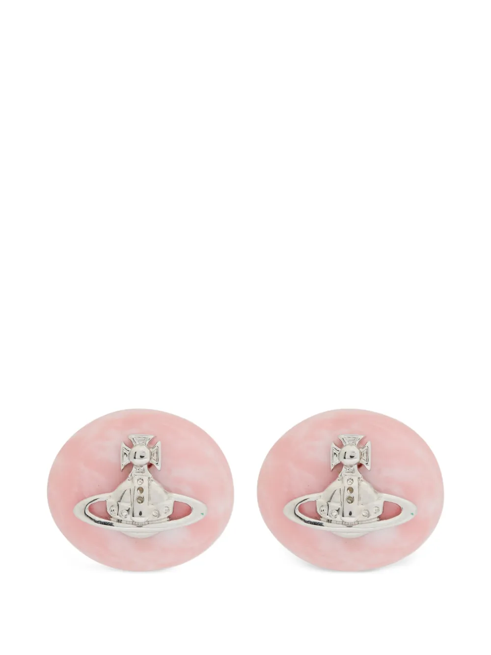 Vivienne Westwood Orb-plaque stud earrings - Argento
