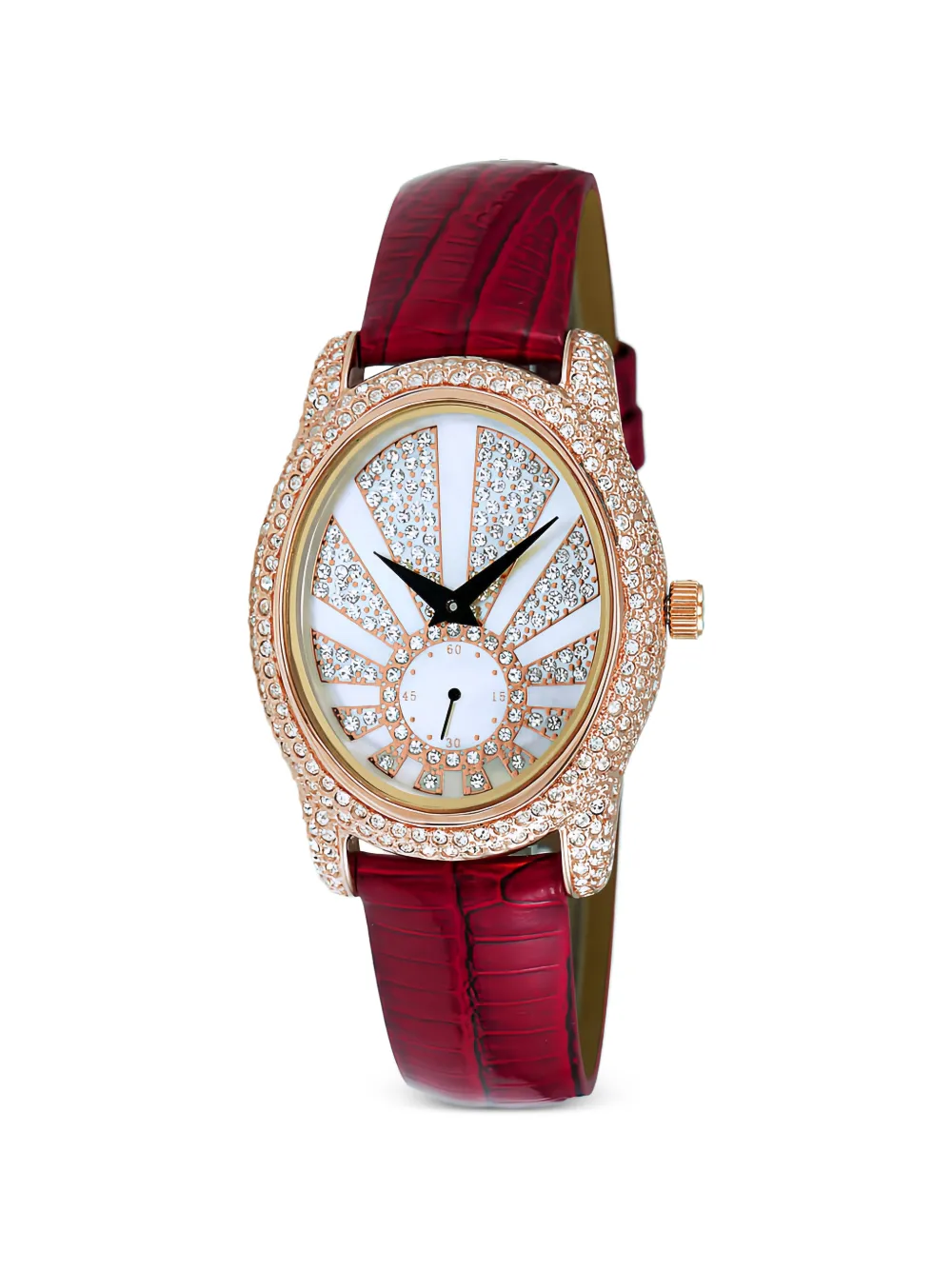 ADEE KAYE Flushy crystal-embellished 38mm watch - Rosa