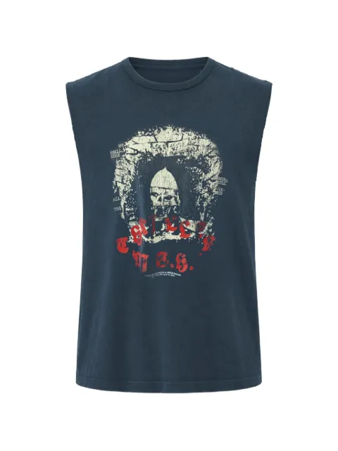 PALY HOLLYWOOD sleeveless distressed T-shirt