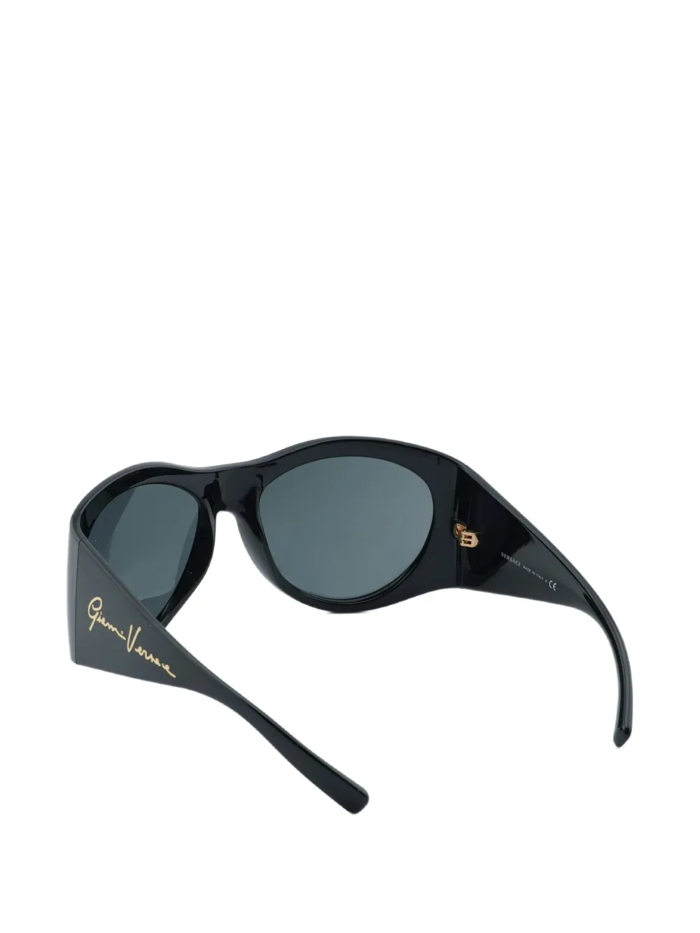 Versace Eyewear Zonnebril met ovaal montuur Zwart