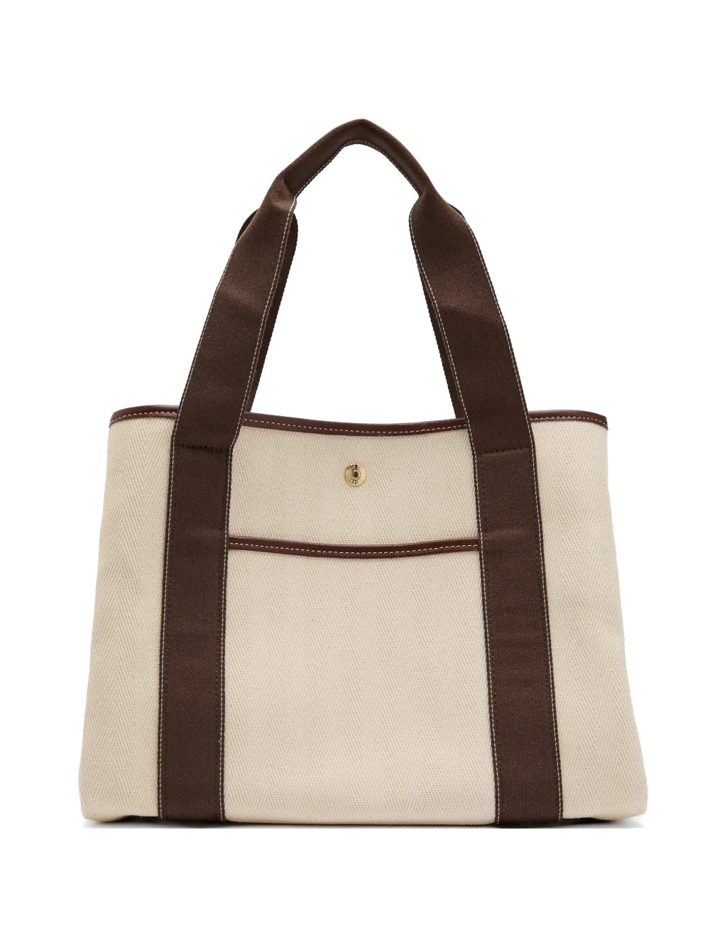 Rue De Verneuil medium Traversée herringbone tote bag - Toni neutri