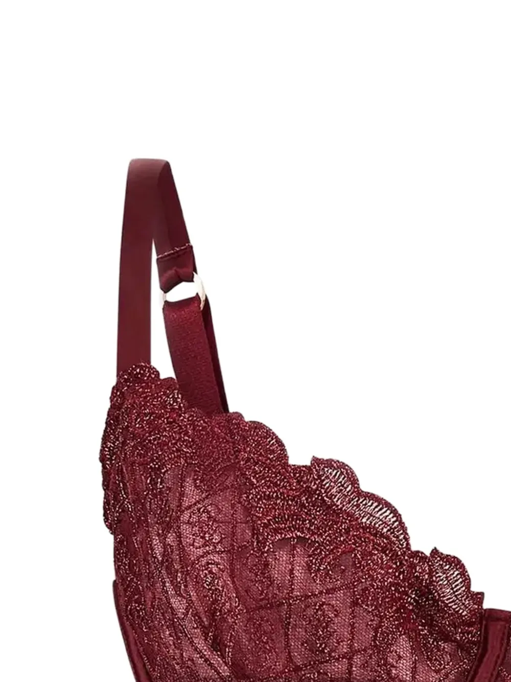 GUESS USA Bh met kanten overslag en beugel Rood