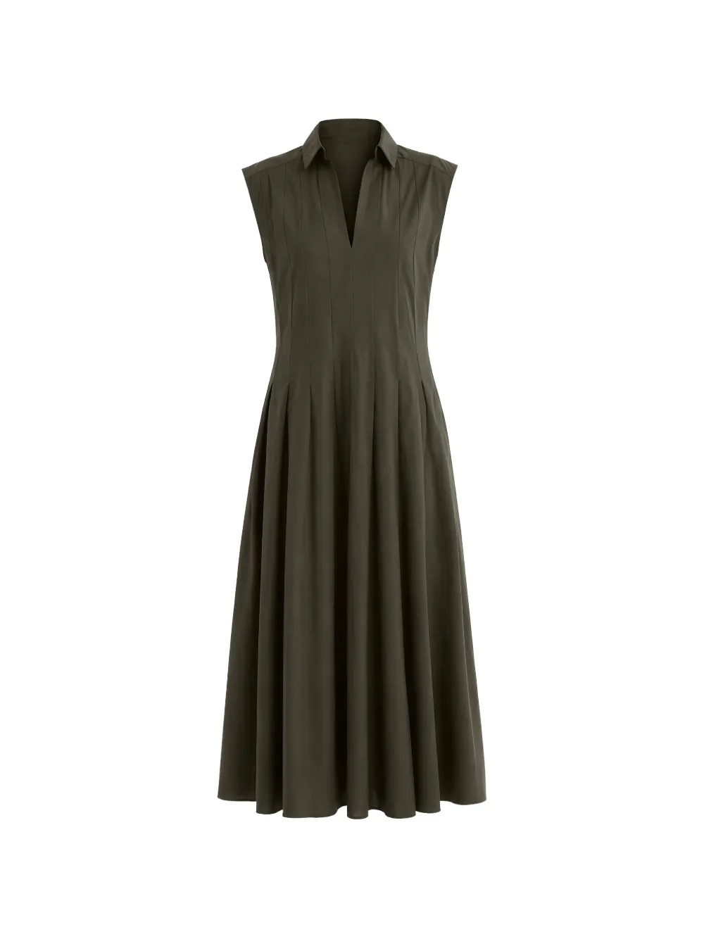 Fay pleated sleeveless midi dress - Verde