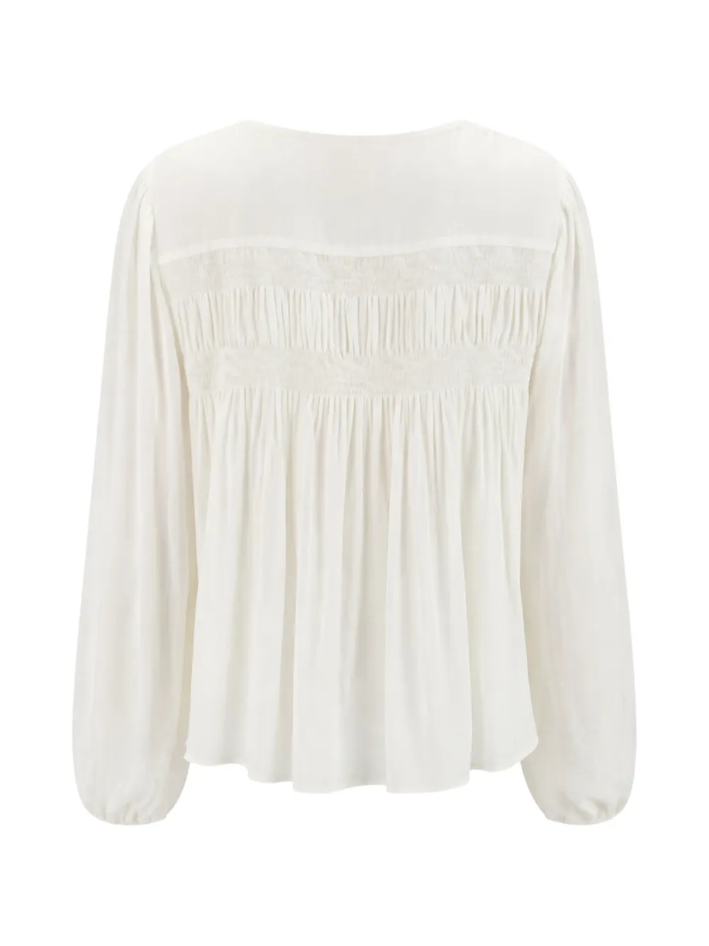 I Love Binetti Gesmockte blouse Wit
