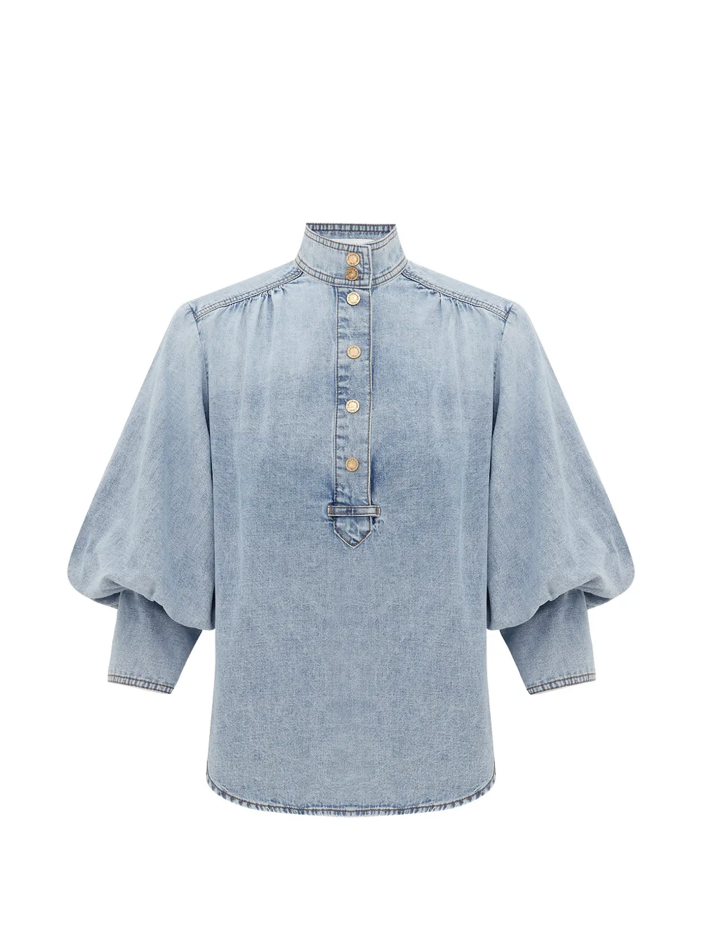 ZIMMERMANN balloon-sleeve bow-detail blouse - Blu