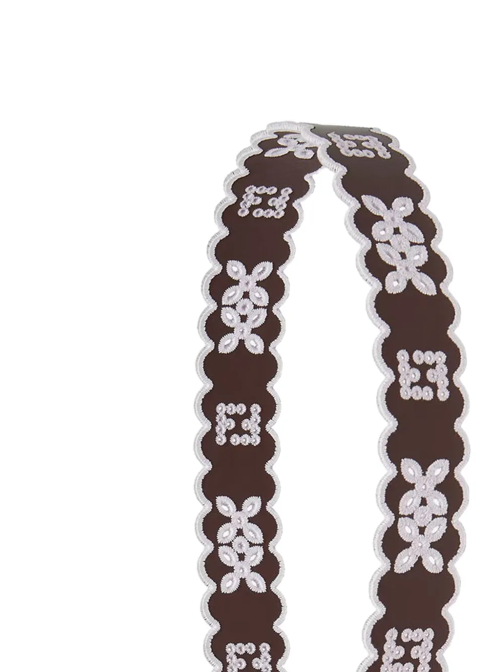 FENDI Strap You schouderband met borduurwerk Bruin