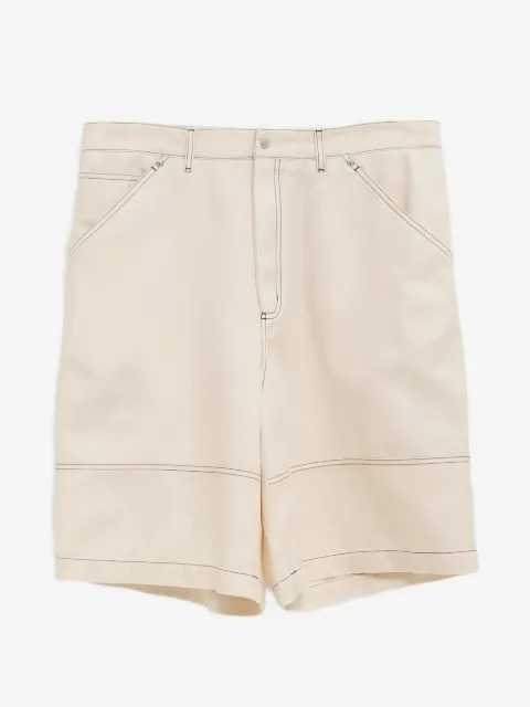 Moncler short cargo en gabardine à coutures contrastantes