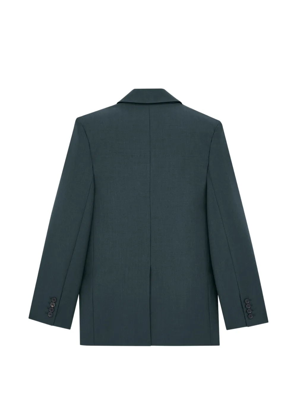Saint Laurent Jack met puntige revers en dubbele rij knopen Groen