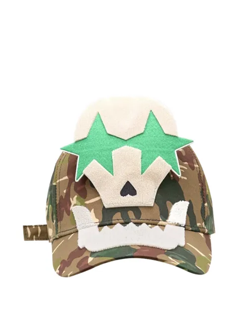 Walter Van Beirendonck camouflage-print appliqué baseball cap