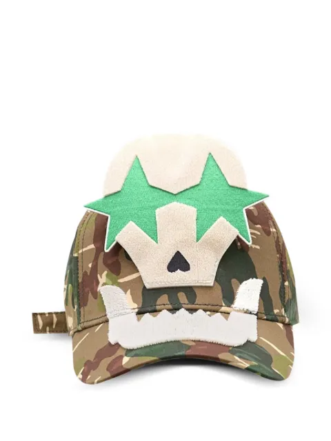 Walter Van Beirendonck camouflage-print appliqué baseball cap