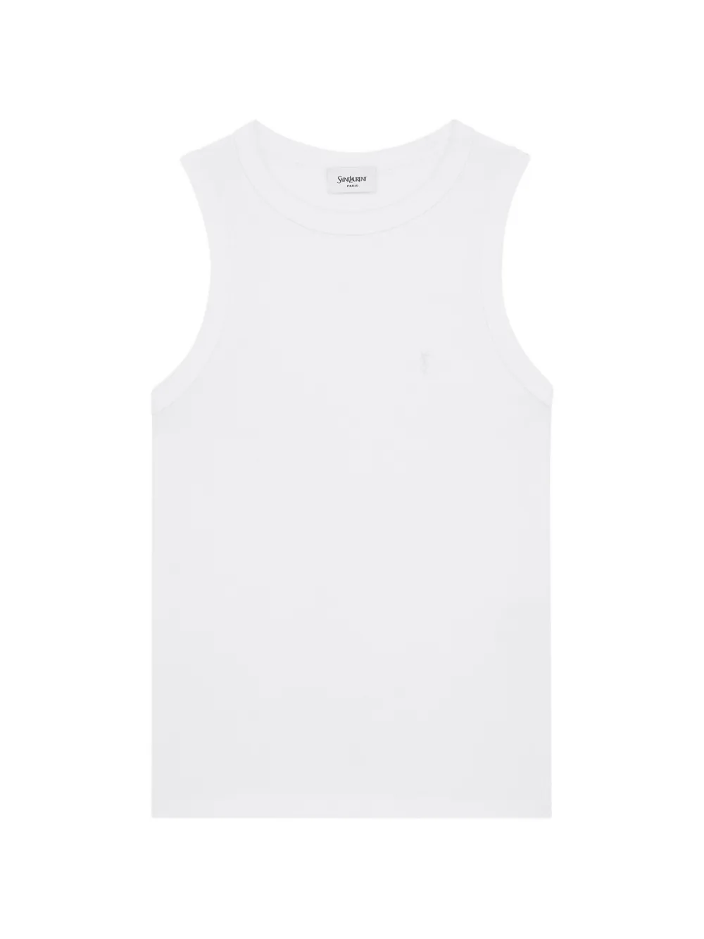 Saint Laurent Besticktes Cassandre Oberteil - Weiß
