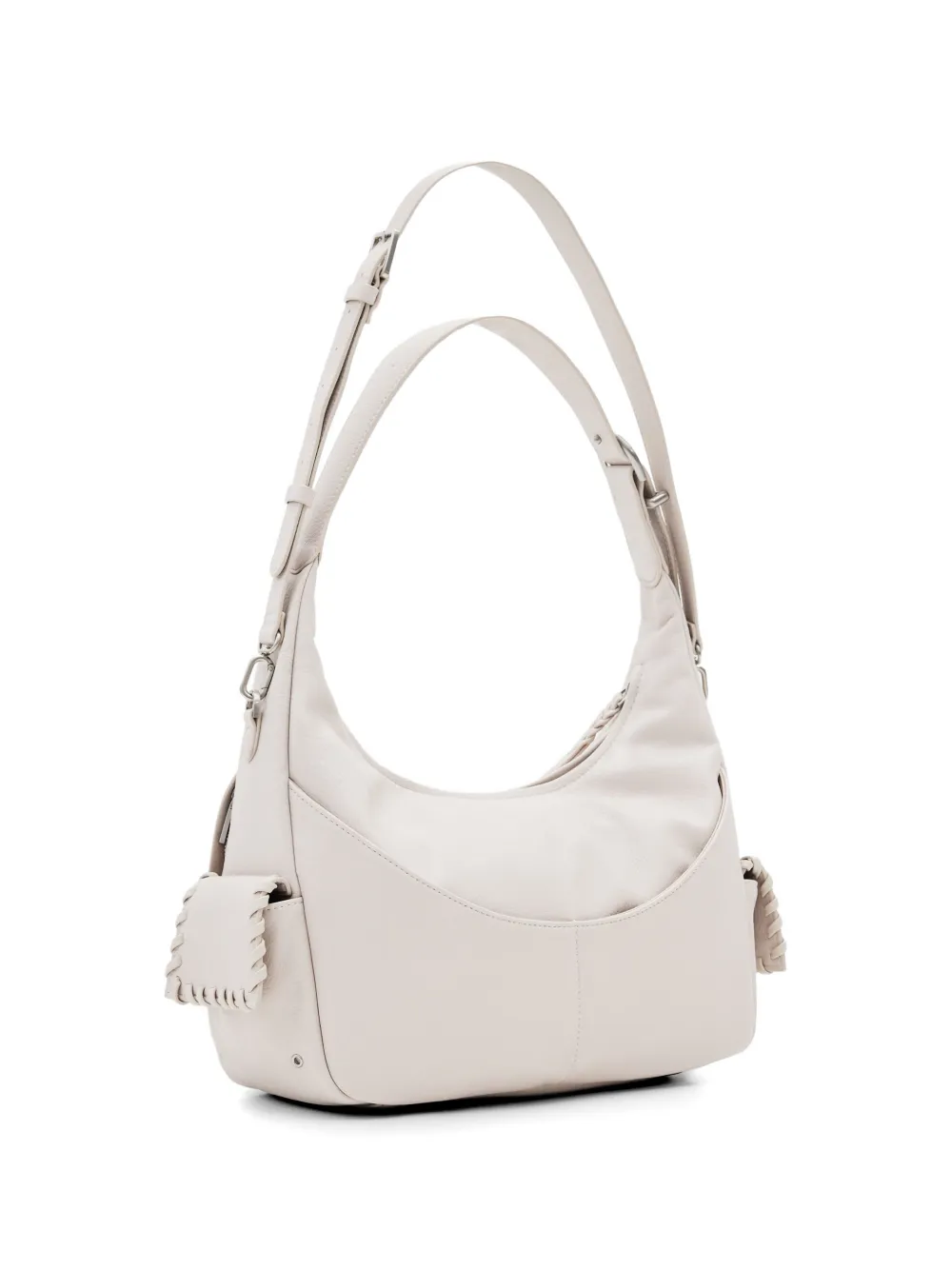 Desigual Shopper met logo en meerdere zakken Beige