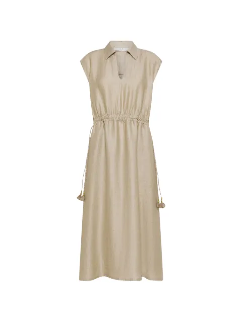 Seventy tassel-drawstring sleeveless midi dress