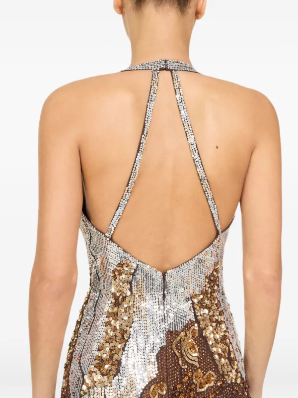 Jenny Packham Wild Rose Dress | Brown | FARFETCH