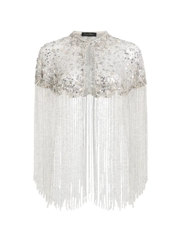Jenny Packham Astralis Cape in Silver
