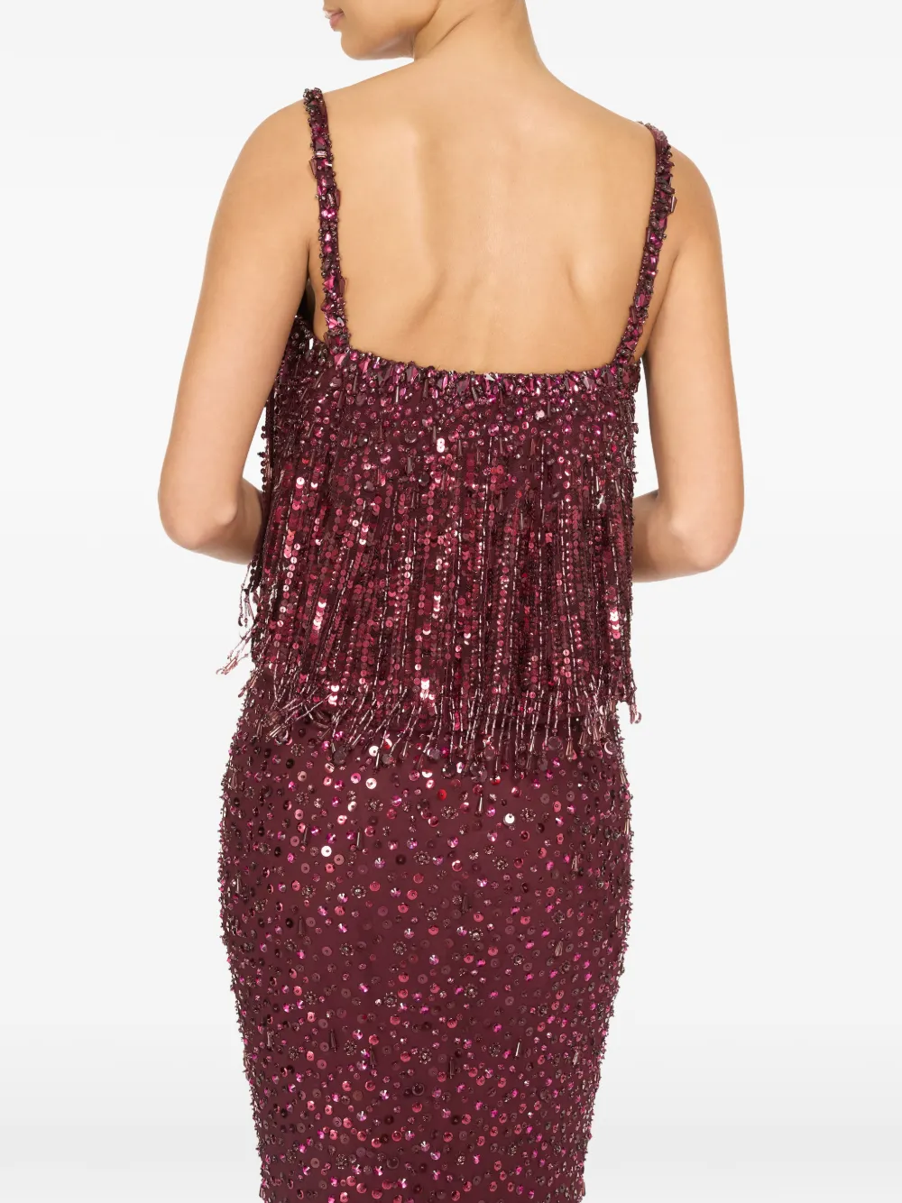 Jenny Packham Iris maxi-jurk Rood