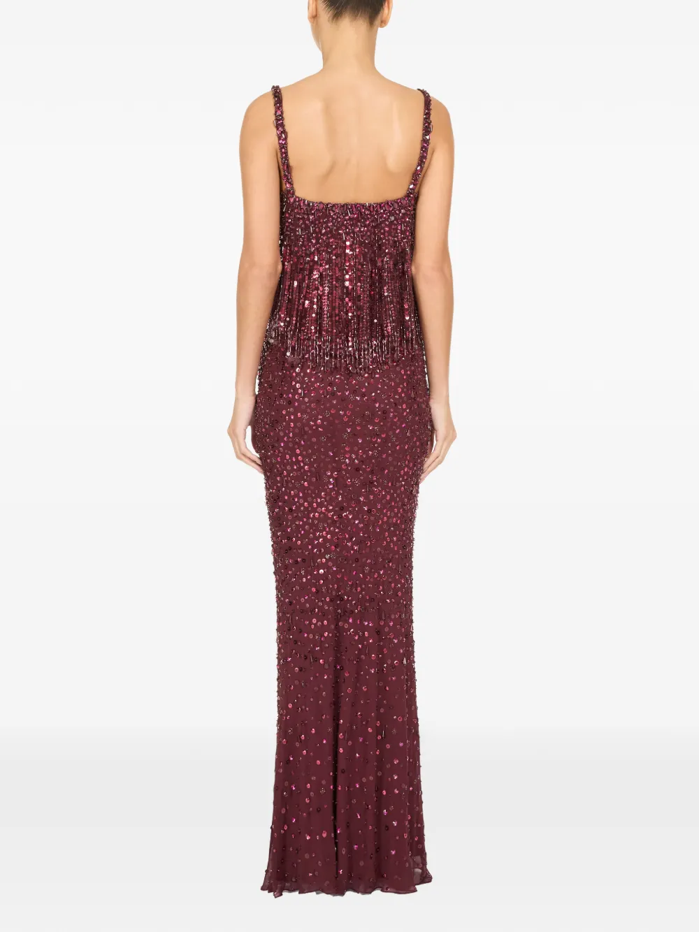 Jenny Packham Iris maxi-jurk Rood