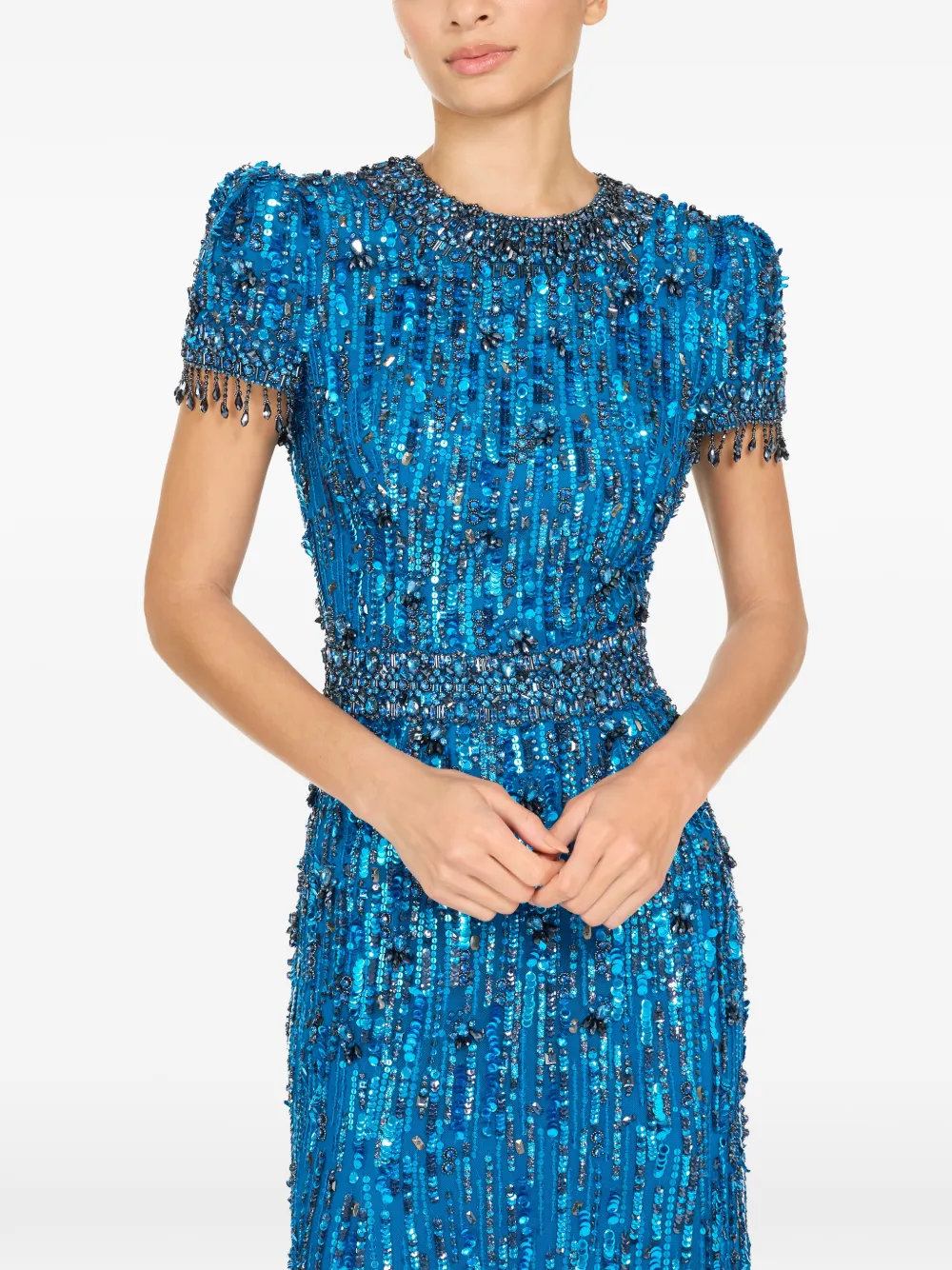 Jenny Packham Roxy avondjurk Blauw