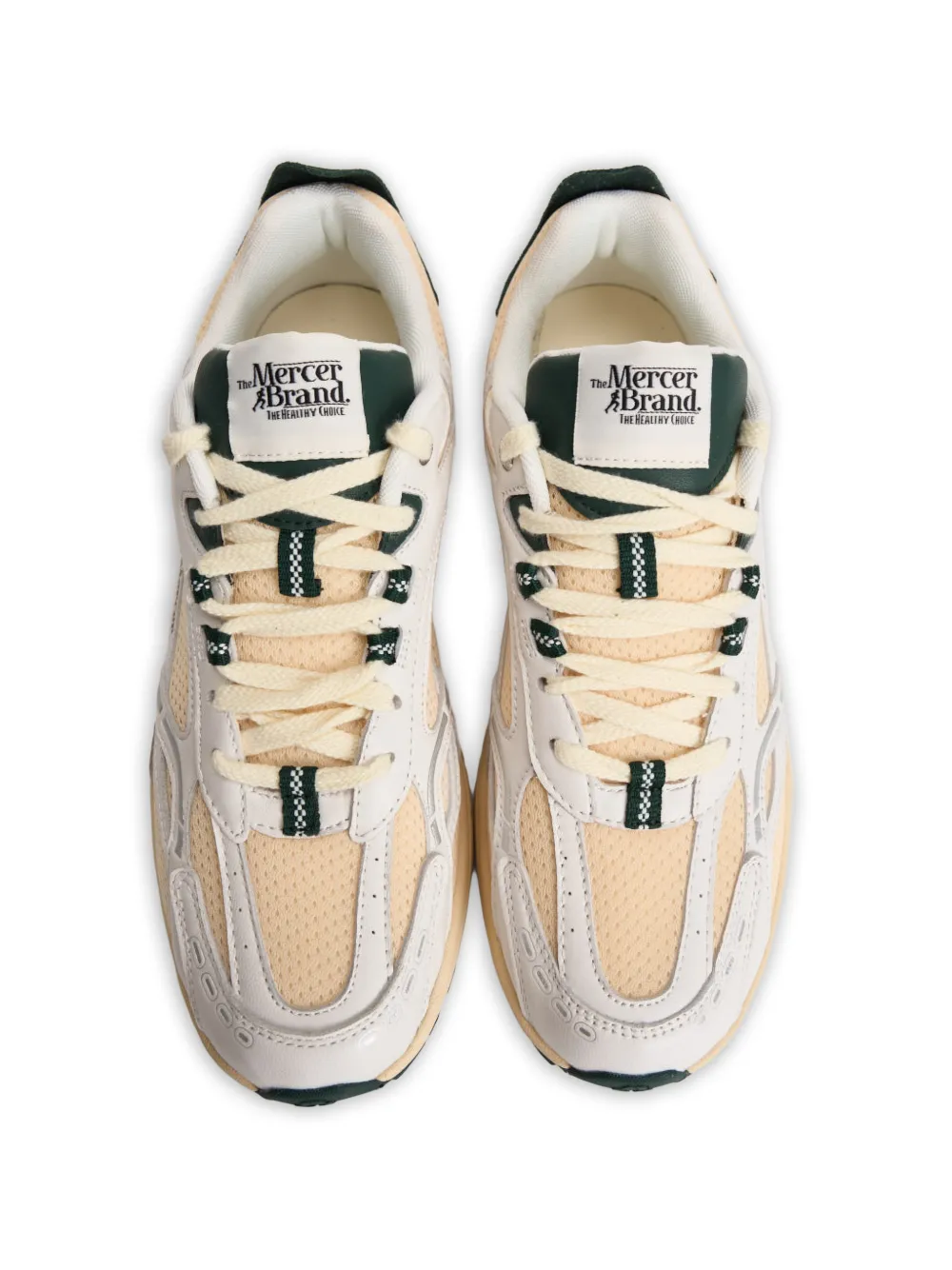 The Mercer Brand The Re-Run sneakers met vlakken Beige