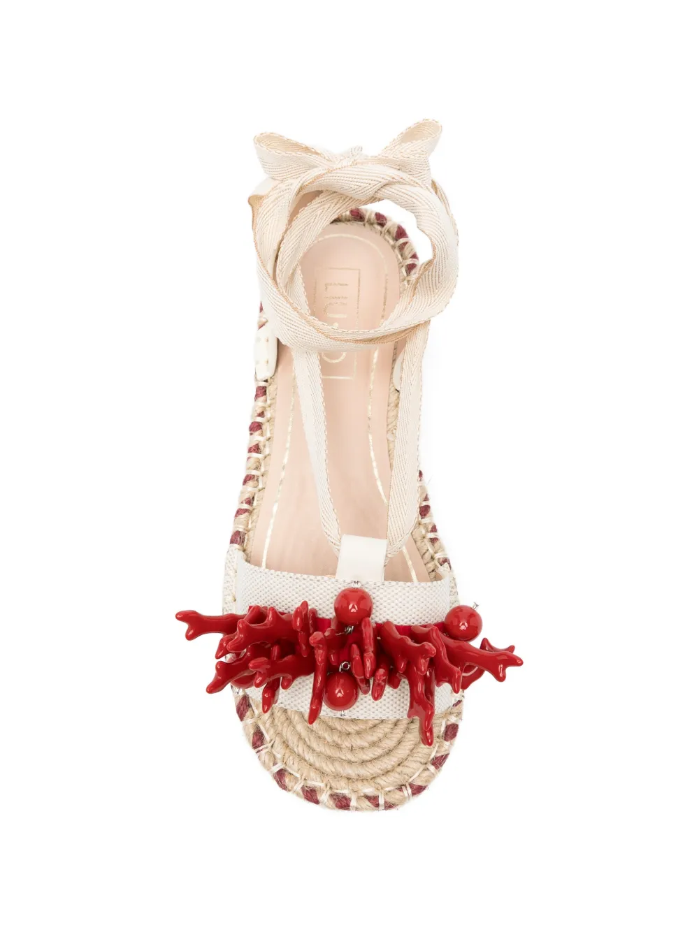 LIU JO Paros coral-embellished espadrilles Beige
