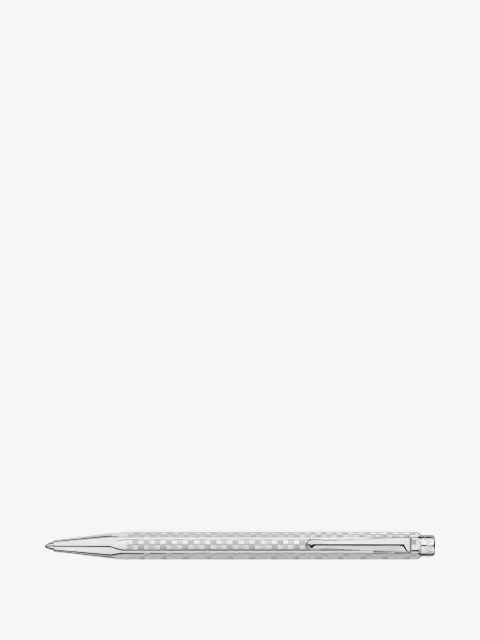 Caran d'Ache checkered-engraved ballpoint pen