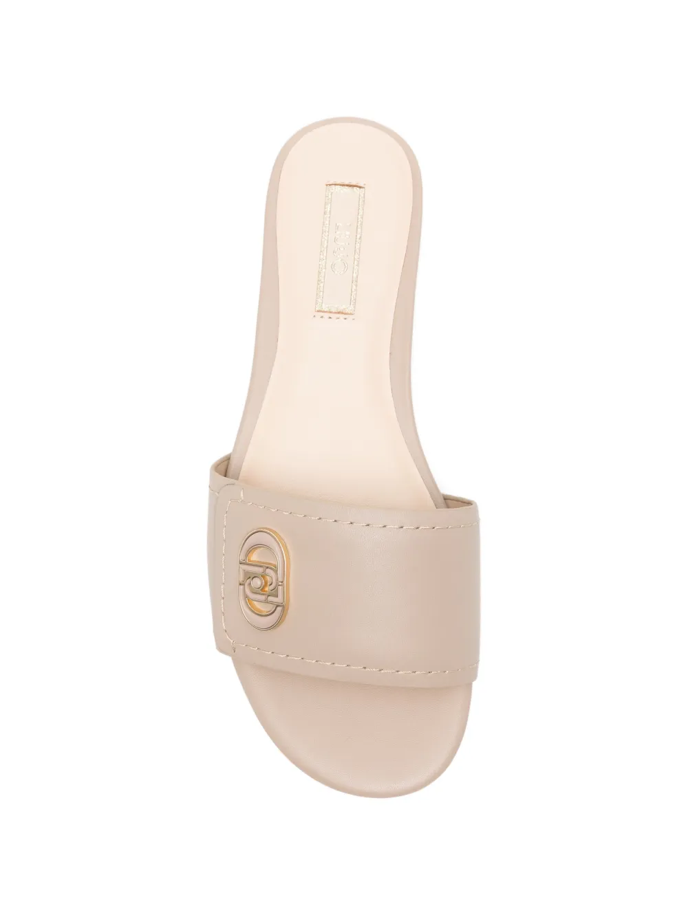 LIU JO Sandy sandalen met logoplakkaat Beige