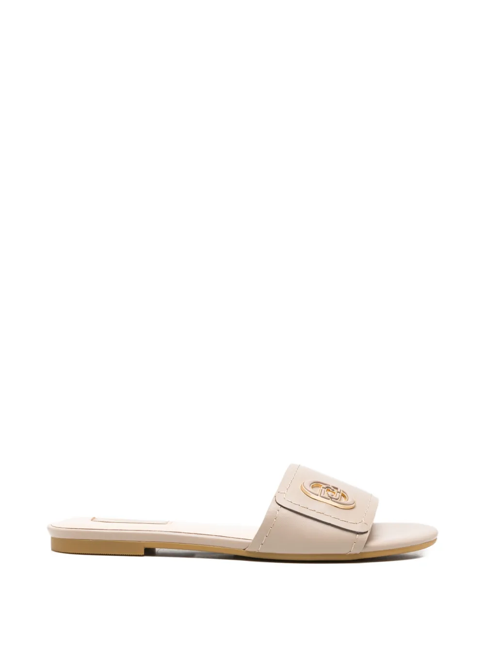 LIU JO Sandy logo-plaque sandals - Neutrals