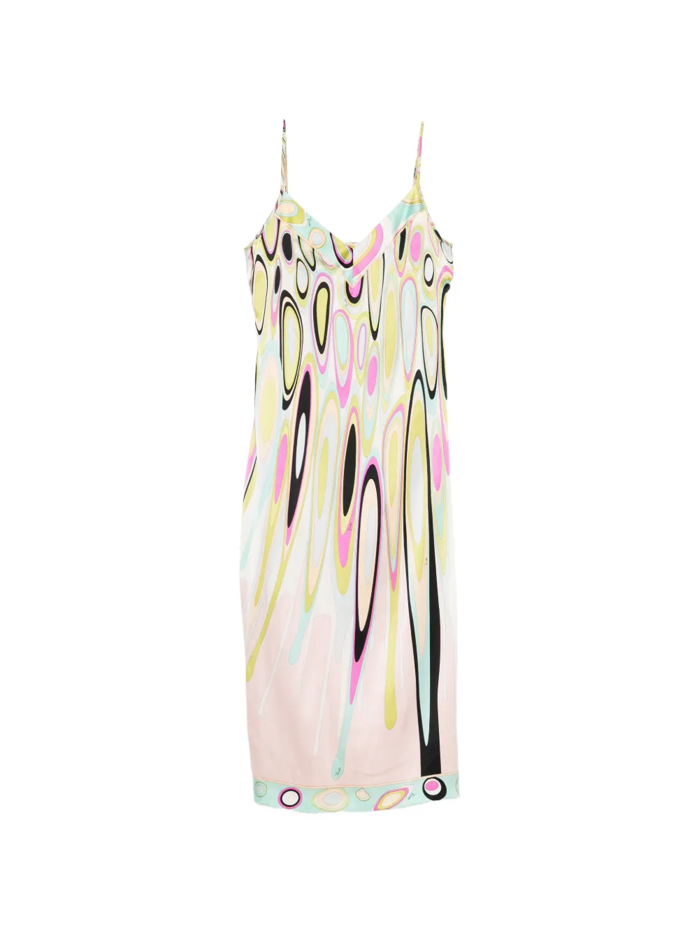 PUCCI Pre-Owned abstract-printed midi dress - Blu