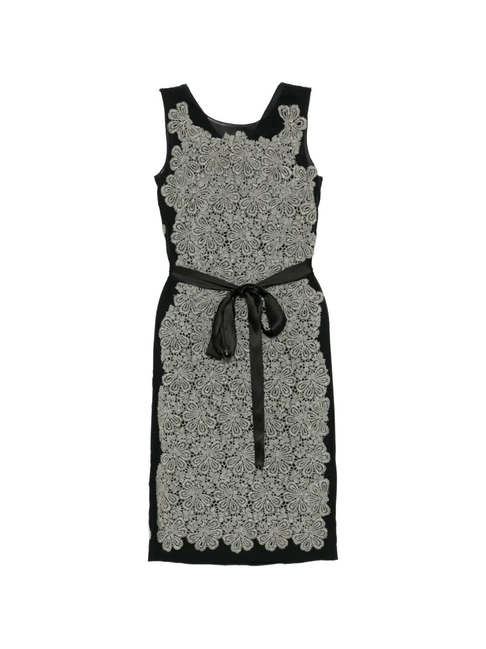 Dolce & Gabbana Pre-Owned floral-lace midi dress - Grigio