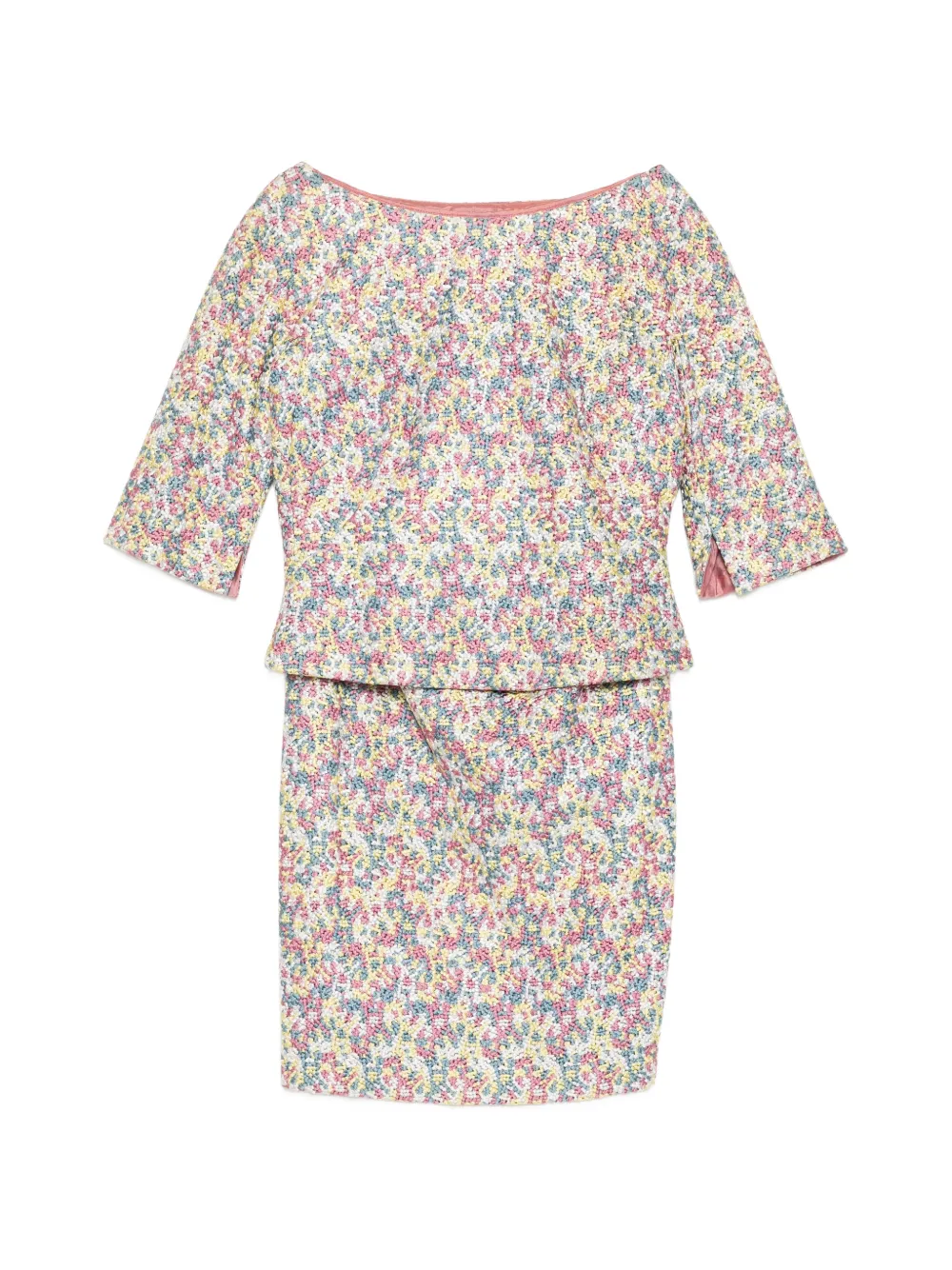 Versace Pre-Owned floral-embroidered skirt set - Rosa