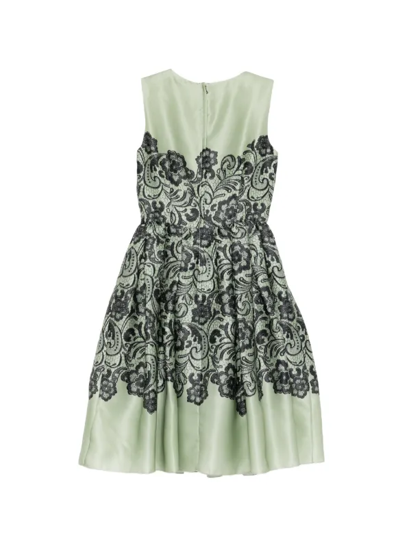 dolce and gabbana green lace dress & Pre-Owned Floral lace-printed Midi | laborday