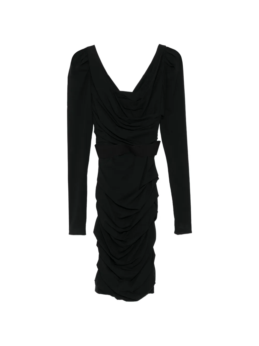Dolce & Gabbana Pre-Owned draped midi dress - Black