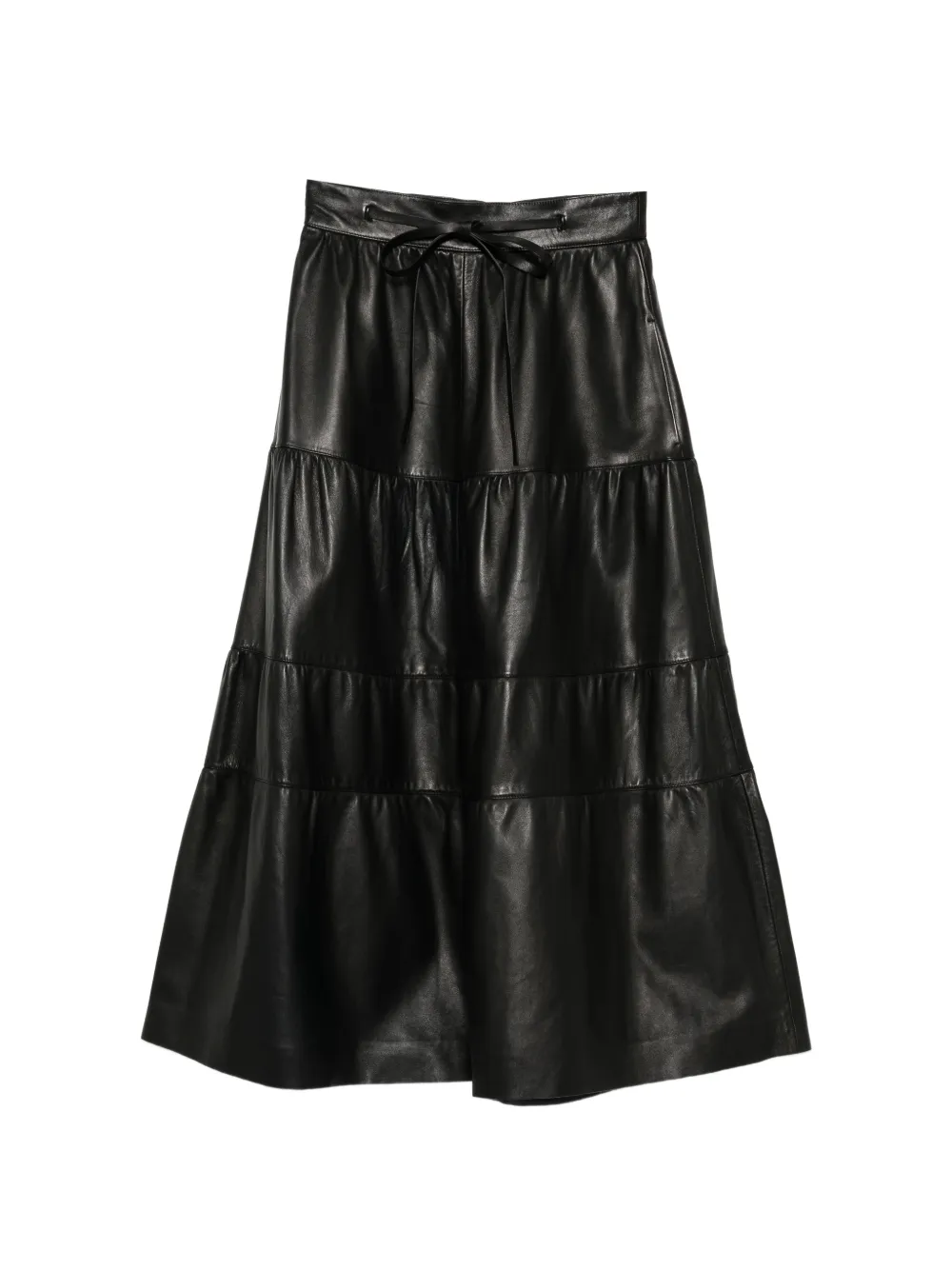 Valentino Garavani Pre-Owned tiered maxi skirt - Nero