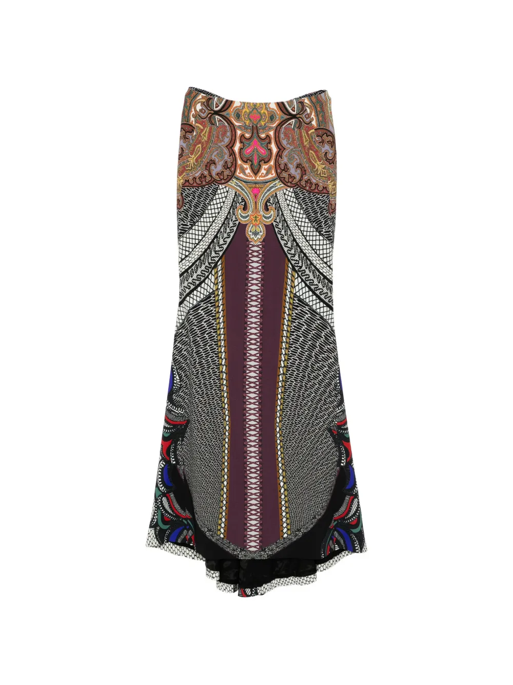 Etro Pre-Owned paisley-print maxi skirt - Marrone