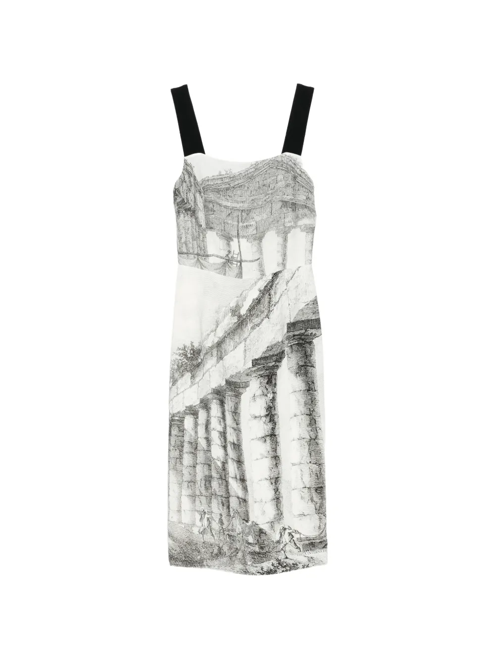 Dolce & Gabbana Pre-Owned 2014 Greek Temple-printed midi dress - Grigio