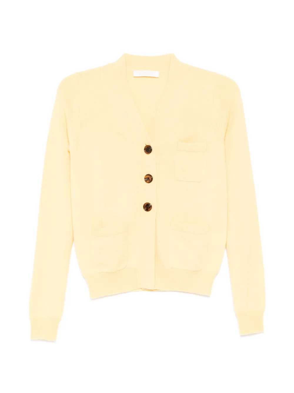 Chloé Pre-Owned V-neck patch-pocket cardigan - Giallo