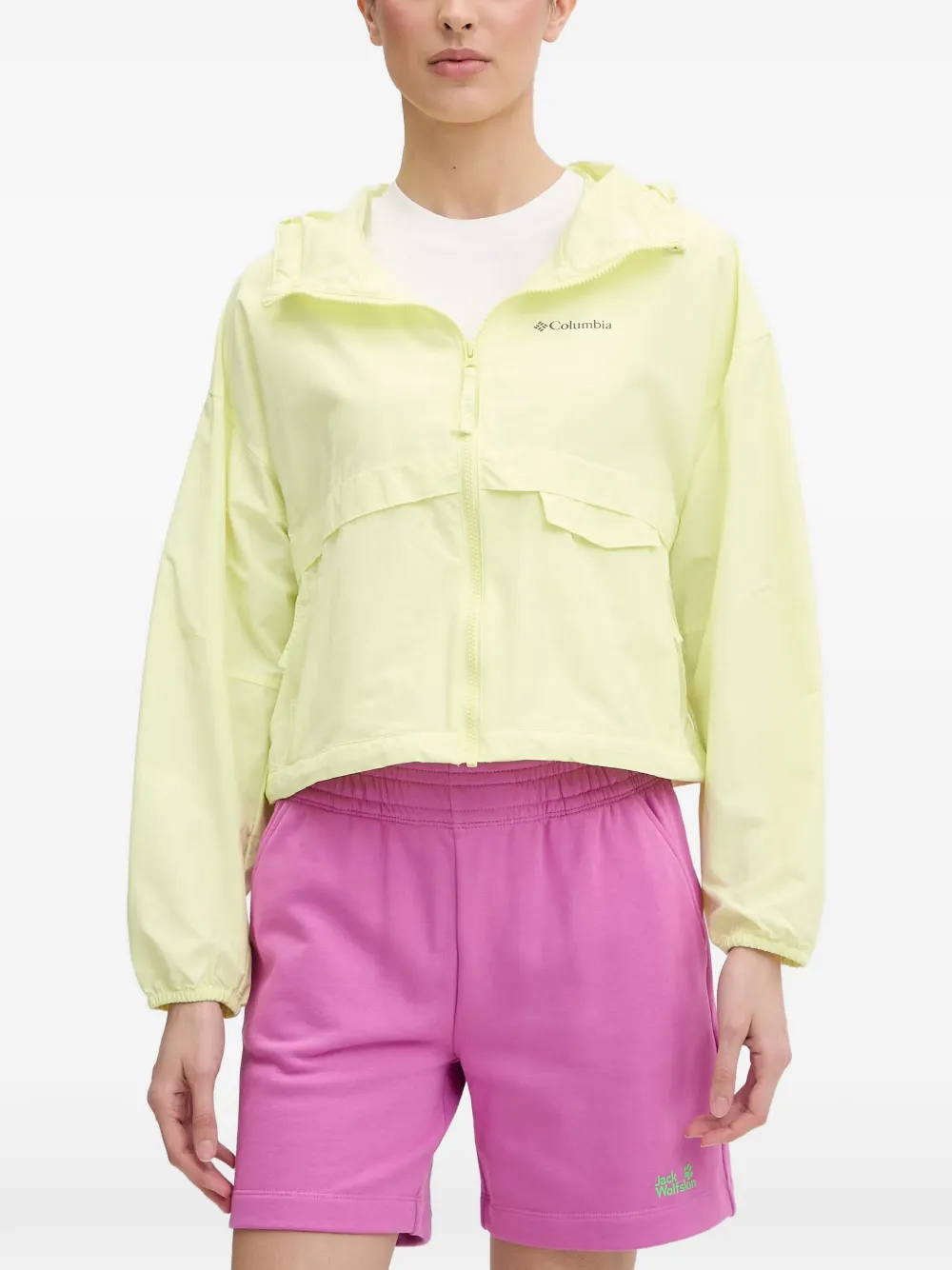 Columbia Spire Valley hooded cropped windbreaker - Gelb