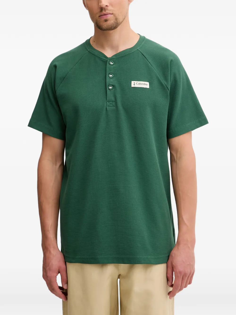 Columbia raglan-sleeve waffle-knit T-shirt