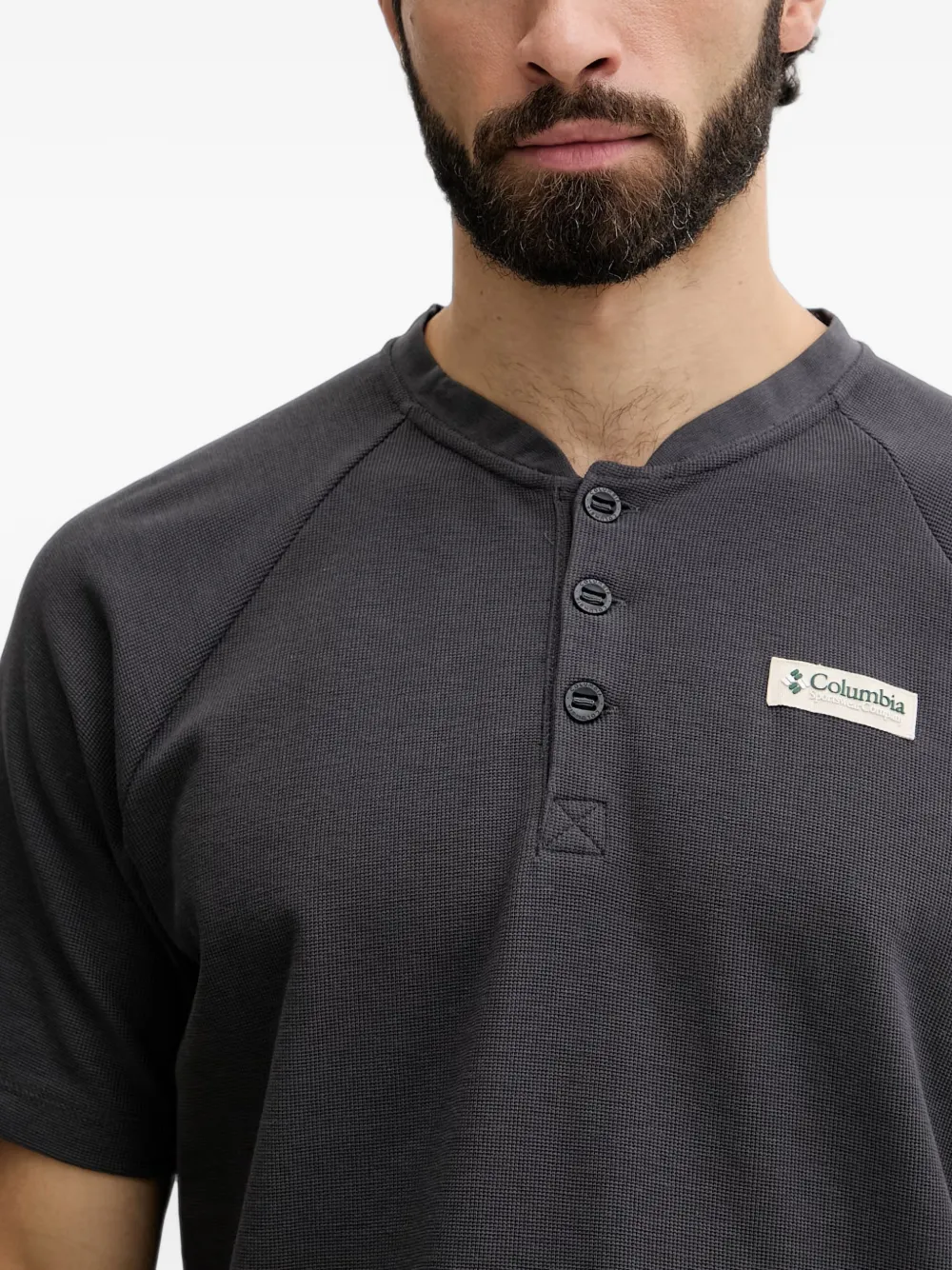 Columbia T-shirt met wafelgebreide mouwen Grijs
