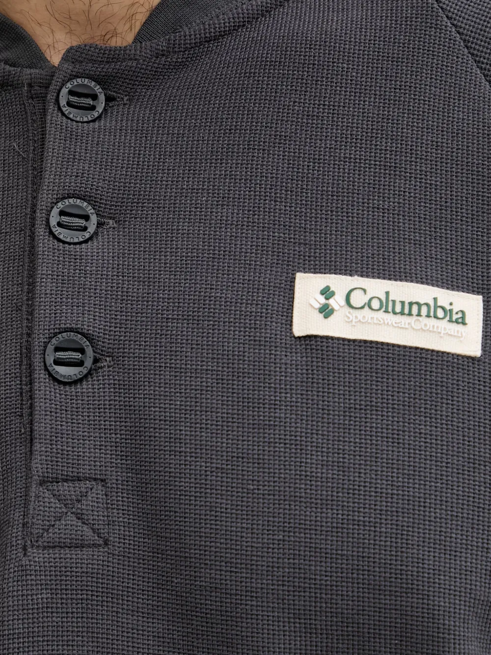Columbia T-shirt met wafelgebreide mouwen Grijs