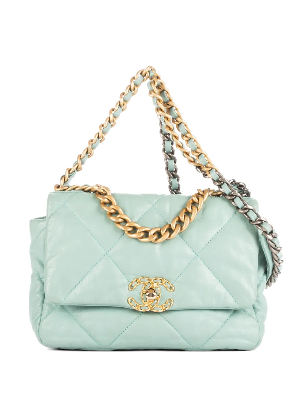 CHANEL Pre-Owned 19 quilted shoulder bag - Blue