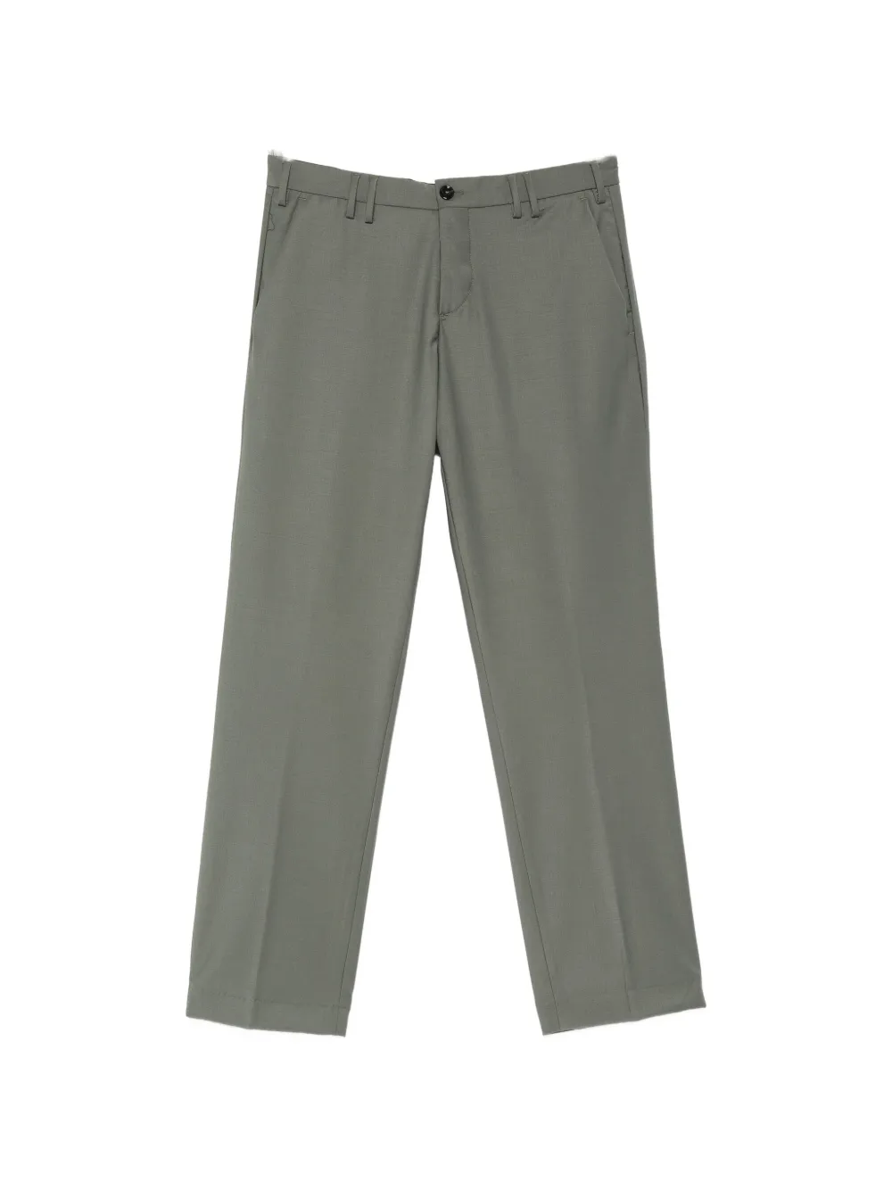 Les Hommes Urban pressed-crease tailored trousers - Verde