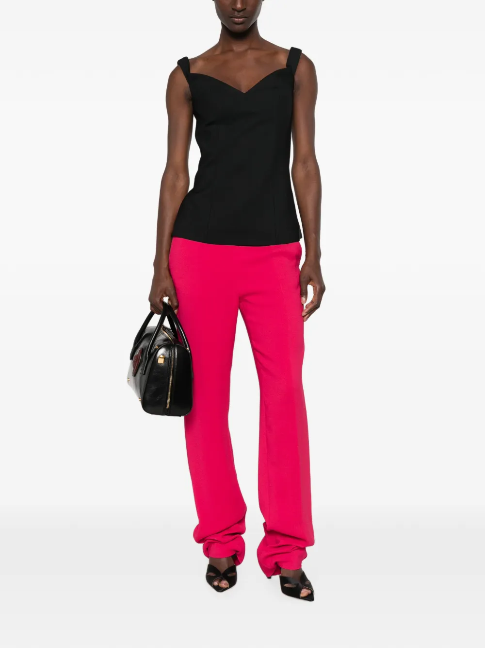 Valentino Garavani High waist straight broek Roze